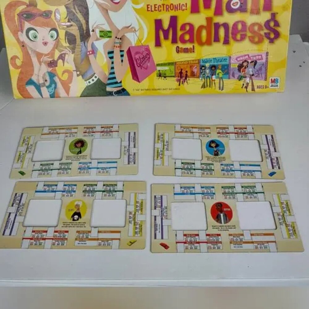 Mall Madness 2004 Full Set of 4 Shopping Lists Replacement Parts